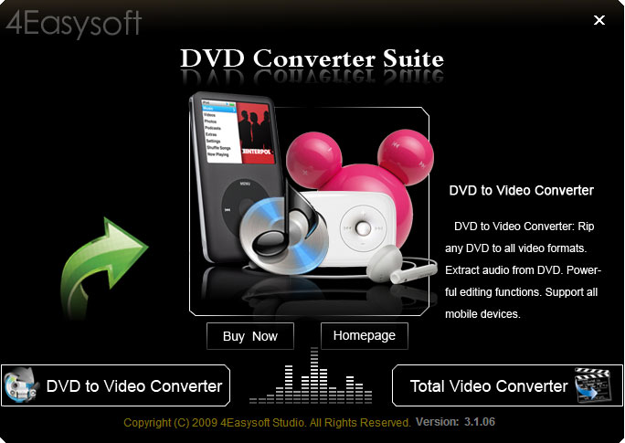 DVD Converter Suite Interface