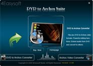 DVD to Archos Suite Interface