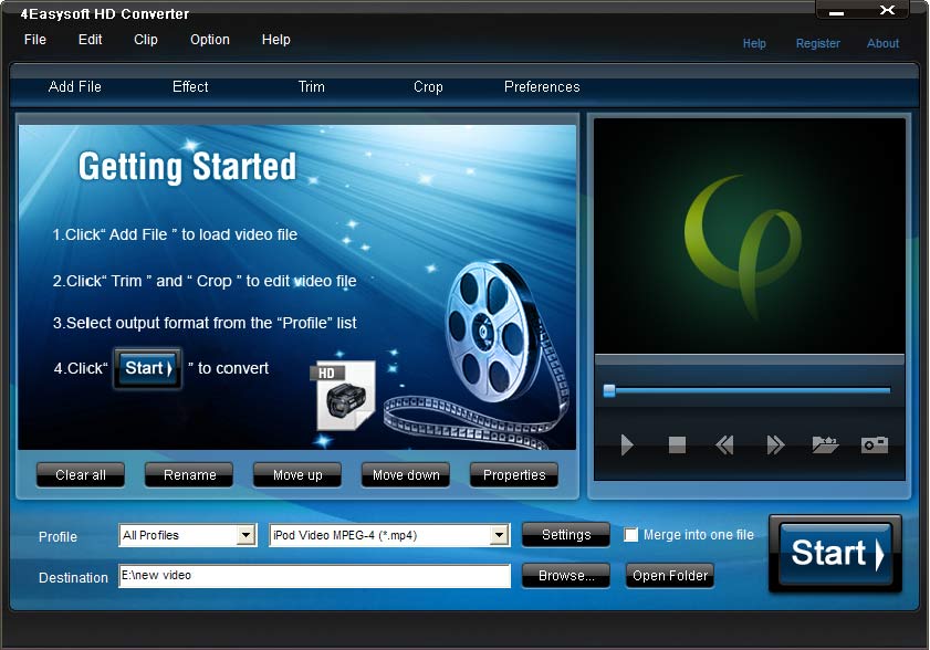 Screenshot of 4Easysoft HD Converter