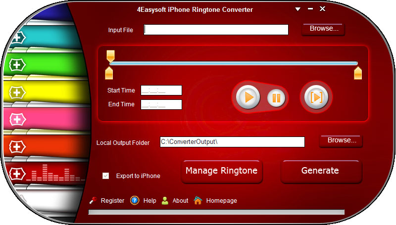 iPhone Ringtone Converter Interface
